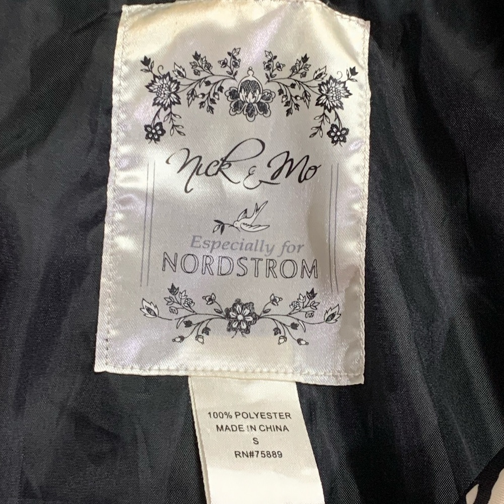 Nick & Mo black and white LS Jacket Sz S - Picture 3 of 9